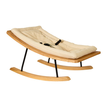 Transat bébé en bois à bascule quax beige